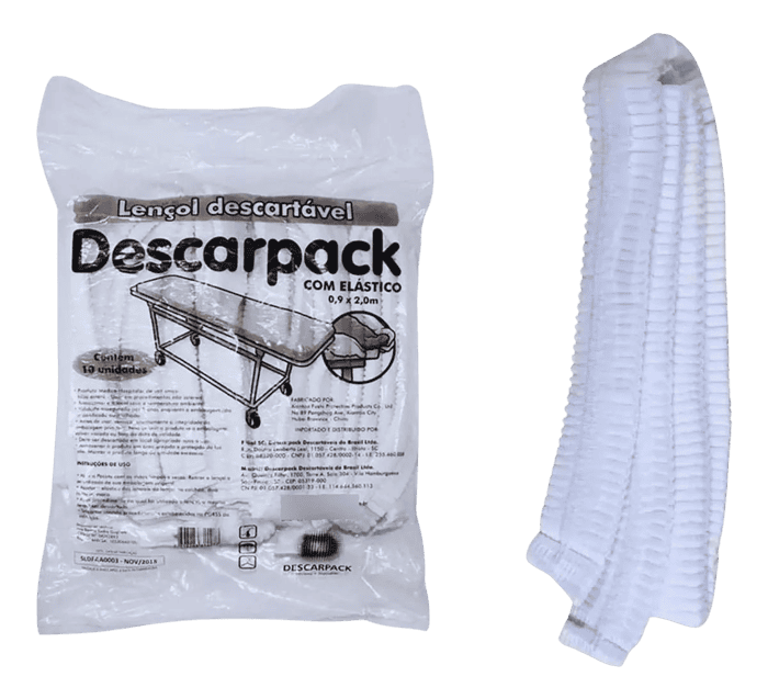 Lençol Descartável 0,90cm X 2,0m Com Elástico
