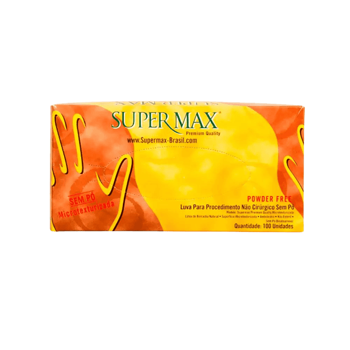 Luva de látex Branca para procedimento (sem pó) – Supermax® - Imagem 3