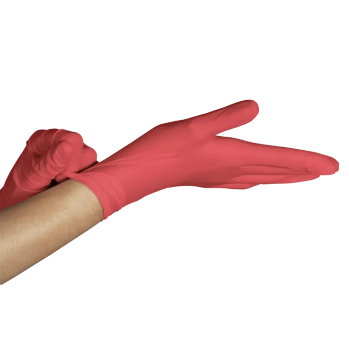 Luva de látex Red para procedimento (pouco pó) - UniGloves® - Imagem 2